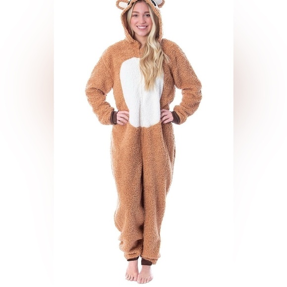 Rudolph The Red Nosed Reindeer Unisex Adult Fleece Pajama -Sz large - Picture 7 of 10